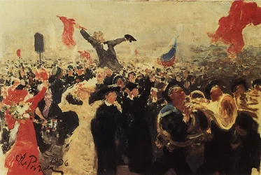 Demonstration am 17. Oktober 1905 Skizze